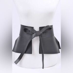 Vegan Leather Wrap Statement Belt